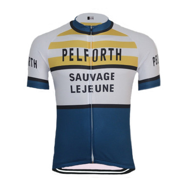 Maillot Cycliste Vintage Pigeon Cyclo – Forges Edith La Foret – Années 80 – Taille 6/7
