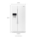 Whirlpool® 36-inch Wide Side-by-Side Refrigerator - 28 cu. ft. WRS588FIHW