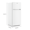 Whirlpool® 28-inch Wide Top-Freezer Refrigerator - 16.3 Cu. Ft. WRTX5028PW