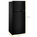 Whirlpool® 28-inch Wide Refrigerator Compatible With The EZ Connect Icemaker Kit – 18 Cu. Ft. WRT518SZFB