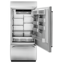 Kitchenaid® 20.9 Cu. Ft. 36 Width Built-In Stainless Bottom Mount Refrigerator with Platinum Interior Design KBBR306ESS