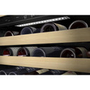 Kitchenaid® 24" Undercounter Wine Cellar with Glass Door and Wood-Front Racks KUWR214KSB