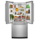 Kitchenaid® 20 cu. Ft. 30-Inch Width Standard Depth French Door Refrigerator with Interior Dispense KRFF300ESS