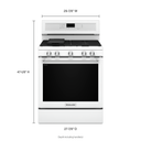 Kitchenaid® 30-Inch 5-Burner Gas Convection Range KFGG500EWH