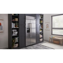 Kitchenaid® 20.8 Cu. Ft. 36" Built-In Side-by-Side Refrigerator with Ice and Water Dispenser KBSD706MPS