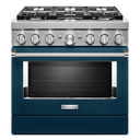 KitchenAid® 36'' Smart Commercial-Style Dual Fuel Range with 6 Burners KFDC506JIB