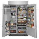 Kitchenaid® 29.4 Cu. Ft. 48" Built-In Side-by-Side Refrigerator with Ice and Water Dispenser KBSD708MPS