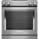 Kitchenaid® 30-Inch 4-Burner Dual Fuel Downdraft Front Control Range KSDG950ESS