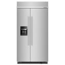 Kitchenaid® 25.1 Cu. Ft. 42 Built-In Side-by-Side Refrigerator with Ice and Water Dispenser with Stainless Steel KBSD702MSS