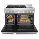 KitchenAid® 48'' Smart Commercial-Style Gas Range with Griddle KFGC558JBK