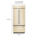 Kitchenaid® 20.8 Cu. Ft. 36" Width Built-In Panel Ready French Door Refrigerator with Platinum Interior Design KBFN506EPA
