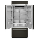 Kitchenaid® 20.8 Cu. Ft. 36" Width Built In Stainless Steel French Door Refrigerator with Platinum Interior Design KBFN506EBS