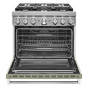 KitchenAid® 36'' Smart Commercial-Style Dual Fuel Range with 6 Burners KFDC506JAV