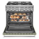 KitchenAid® 36'' Smart Commercial-Style Dual Fuel Range with 6 Burners KFDC506JAV