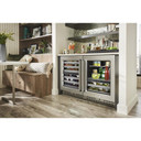 Kitchenaid® 24" Beverage Center with Glass Door and Metal-Front Racks KUBR314KSS