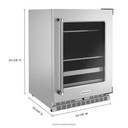 Kitchenaid® 24" Beverage Center with Glass Door and Metal-Front Racks KUBR314KSS
