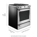 Kitchenaid® 30-Inch 5-Burner Dual Fuel Convection Slide-In Range with Baking Drawer YKSDB900ESS