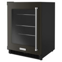 Kitchenaid® 24" Undercounter Refrigerator with Glass Door and Shelves with Metallic Accentsand with PrintShield™ Finish KURL314KBS