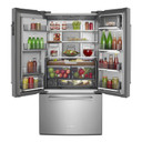 Kitchenaid® 23.8 cu. ft. 36" Counter-Depth French Door Platinum Interior Refrigerator with PrintShield™ Finish KRFC704FPS