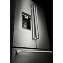 Kitchenaid® 23.8 cu. ft. 36" Counter-Depth French Door Platinum Interior Refrigerator with PrintShield™ Finish KRFC704FPS