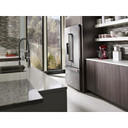 Kitchenaid® 23.8 cu. ft. 36" Counter-Depth French Door Platinum Interior Refrigerator with PrintShield™ Finish KRFC704FPS