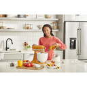 Kitchenaid® 23.8 cu. ft. 36" Counter-Depth French Door Platinum Interior Refrigerator with PrintShield™ Finish KRFC704FPS