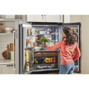 Kitchenaid® 23.8 cu. ft. 36" Counter-Depth French Door Platinum Interior Refrigerator with PrintShield™ Finish KRFC704FPS