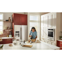 Kitchenaid® 23.8 cu. ft. 36" Counter-Depth French Door Platinum Interior Refrigerator with PrintShield™ Finish KRFC704FPS