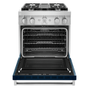 KitchenAid® 30'' Smart Commercial-Style Dual Fuel Range with 4 Burners KFDC500JIB