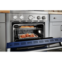 KitchenAid® 30'' Smart Commercial-Style Dual Fuel Range with 4 Burners KFDC500JIB