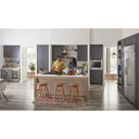 Kitchenaid® 24" Undercounter Wine Cellar with Glass Door and Metal-Front Racks KUWL314KSS
