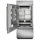 Kitchenaid® 20.9 Cu. Ft. 36 Width Built-In Stainless Bottom Mount Refrigerator with Platinum Interior Design KBBL306ESS