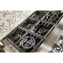 KitchenAid® 48'' Smart Commercial-Style Dual Fuel Range with Griddle KFDC558JMB