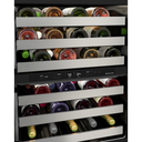 Kitchenaid® 24 Undercounter Wine Cellar with Glass Door and Metal-Front Racks KUWL314KBS