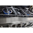 KitchenAid® 48'' Smart Commercial-Style Dual Fuel Range with Griddle KFDC558JBK