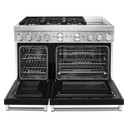 KitchenAid® 48'' Smart Commercial-Style Dual Fuel Range with Griddle KFDC558JBK