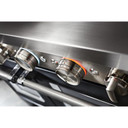 KitchenAid® 48'' Smart Commercial-Style Dual Fuel Range with Griddle KFDC558JBK