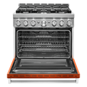 KitchenAid® 36'' Smart Commercial-Style Gas Range with 6 Burners KFGC506JSC