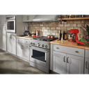 KitchenAid® 30'' Smart Commercial-Style Dual Fuel Range with 4 Burners KFDC500JSS