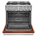 KitchenAid® 36'' Smart Commercial-Style Dual Fuel Range with 6 Burners KFDC506JSC