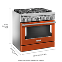 KitchenAid® 36'' Smart Commercial-Style Dual Fuel Range with 6 Burners KFDC506JSC