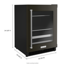 Kitchenaid® 24 Beverage Center with Glass Door and Metal-Front Racks KUBR314KBS