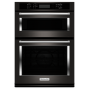 Kitchenaid® 30 Combination Wall Oven with Even-Heat™  True Convection (Lower Oven) KOCE500EBS