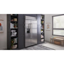 Kitchenaid® 25.1 Cu. Ft. 42" Built-In Side-by-Side Refrigerator with Ice and Water Dispenser KBSD702MPS