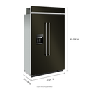 Kitchenaid® 29.4 Cu. Ft. 48 Built-In Side-by-Side Refrigerator with Ice and Water Dispenser and PrintShield™ Finish KBSD708MBS