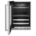 Kitchenaid® 24 Beverage Center with Glass Door and Metal-Front Racks KUBL314KSS