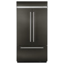 Kitchenaid® 24.2 Cu. Ft. 42" Width Built-In Stainless French Door Refrigerator with Platinum Interior Design KBFN502EBS