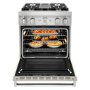 KitchenAid® 30'' Smart Commercial-Style Dual Fuel Range with 4 Burners KFDC500JMH