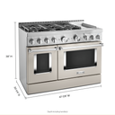 KitchenAid® 48'' Smart Commercial-Style Gas Range with Griddle KFGC558JMH