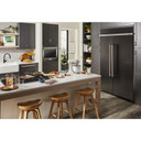 Kitchenaid® 24" Undercounter Refrigerator with Glass Door and Shelves with Metallic Accents and PrintShield™ Finish KURR314KBS